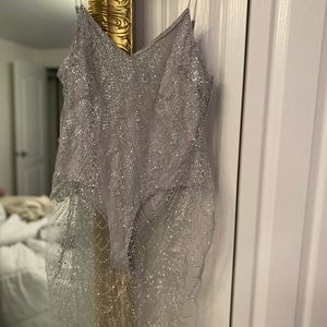 Fashion Nova see through sparkle dress